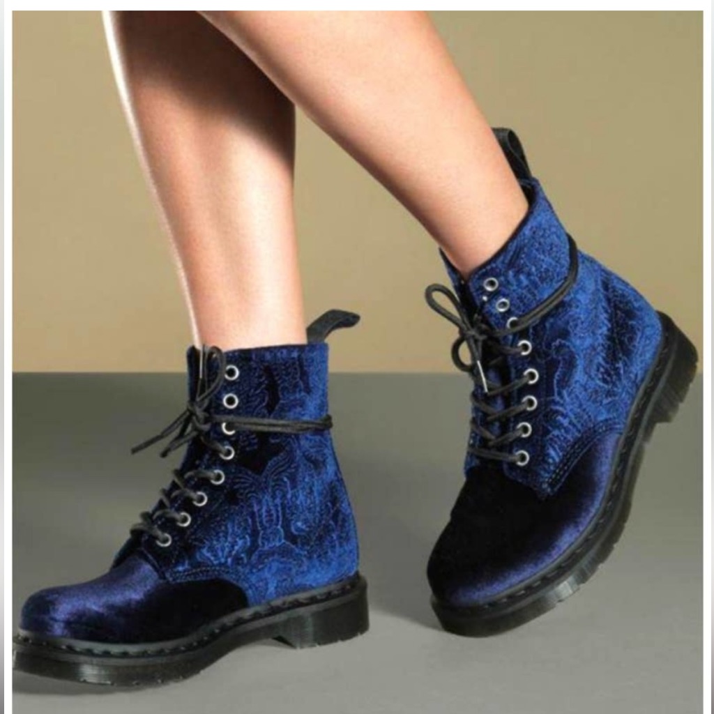 Dr Martens 1460 Brocade Velvet Combat Boots